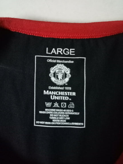 Men's Black Manchester United Tank Top - L Size