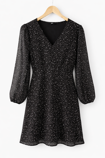 Black Polka Dot Dress from Max - Size M - Knee Length