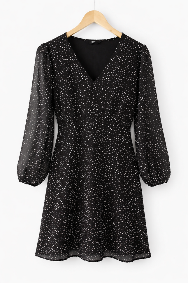 Black Polka Dot Dress from Max - Size M - Knee Length