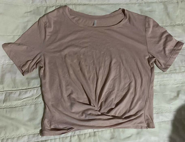 Women's Casual Brown Crop Top - M Size