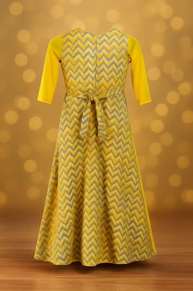 Women's Long yellow frock - S Size