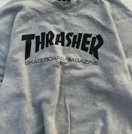 Men's THRASHER GREY SWEATSHIRT - M Size
