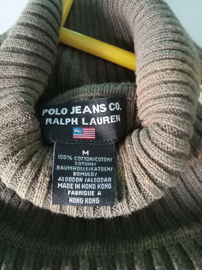 Women's Vintage Polo Ralph Lauren Olivetone turtle neck sweater