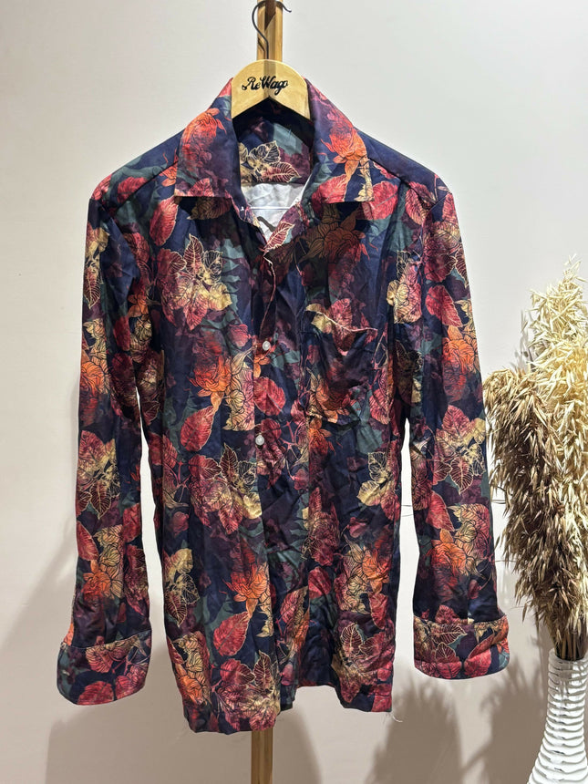 Men's Casual Floral Print Shirt - XL Size