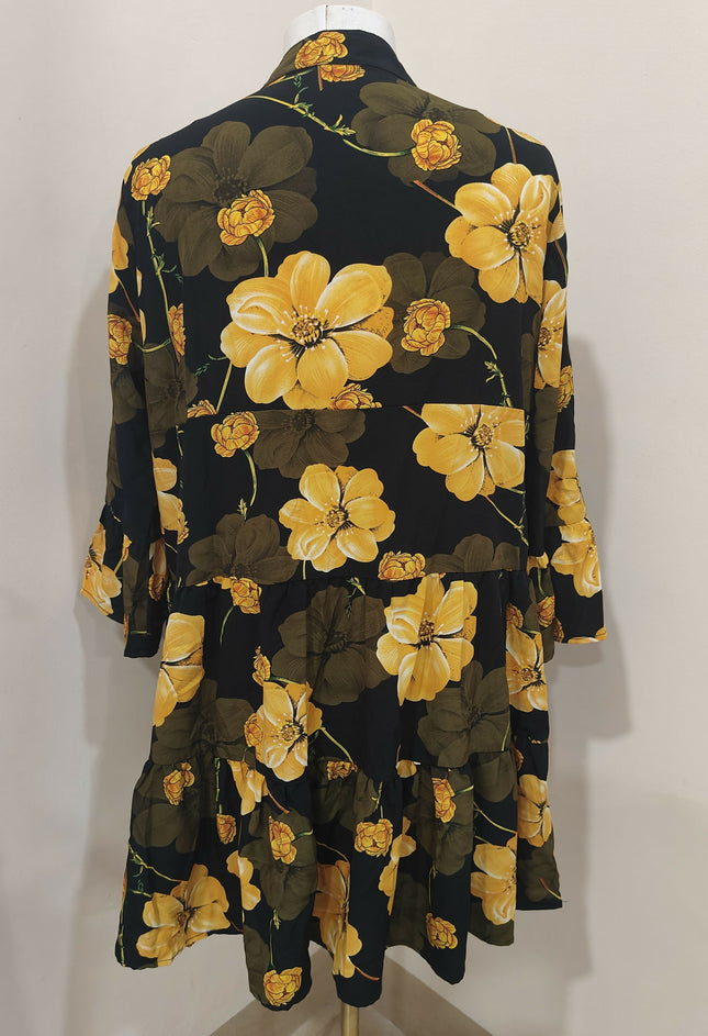 Joanna Women's Casual Black Floral Dress Size XXL/14