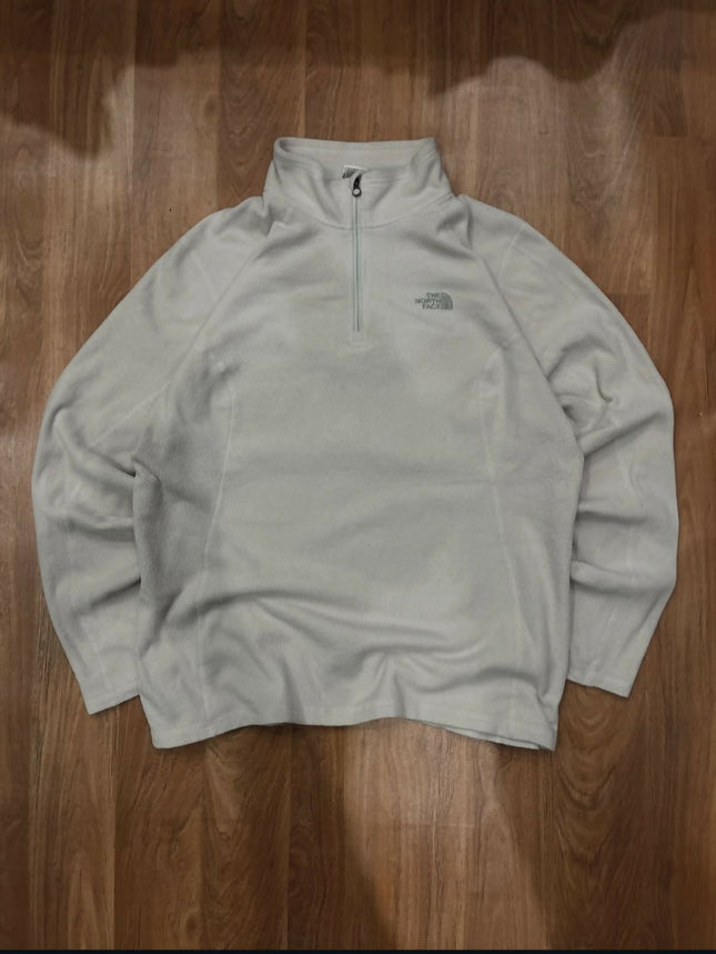 Men's Casual quater zipper White - L Size