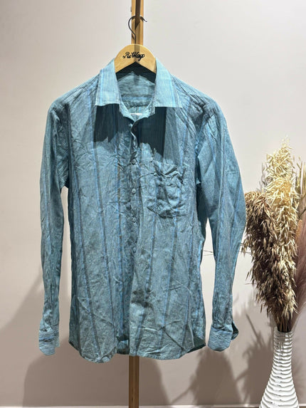 Men's Casual Blue Shirt - L Size