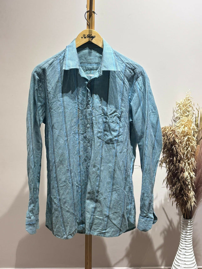 Men's Casual Blue Shirt - L Size