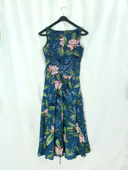 Dark blue floral dress