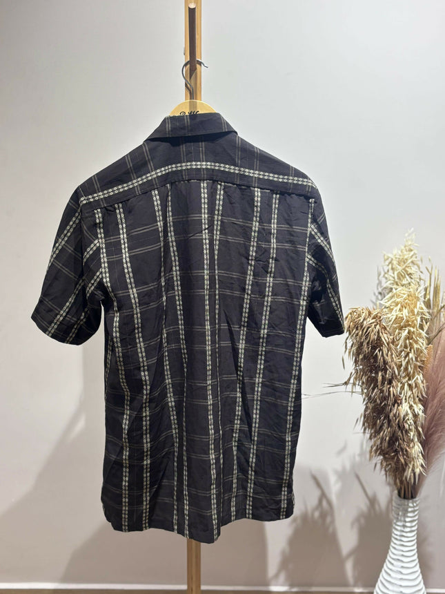 Men's Casual Brown Shirt - XL Size