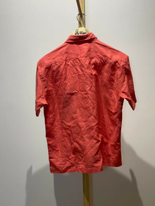 Men's Cotton Casual Orange Shirt - L Size