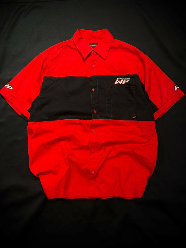Men's Casual FiveSleeve Red Shirt - XL Size