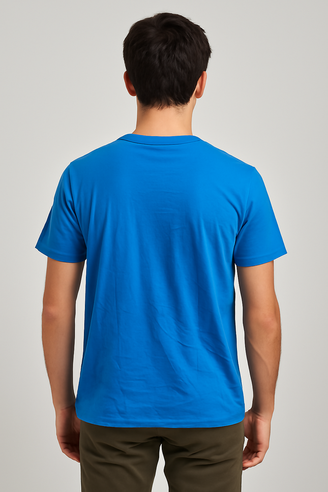 Men's Casual Blue T-Shirt - XL Size