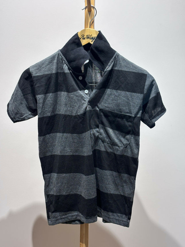 Men's Casual Black and Dark Gray T- Shirt - XXS size