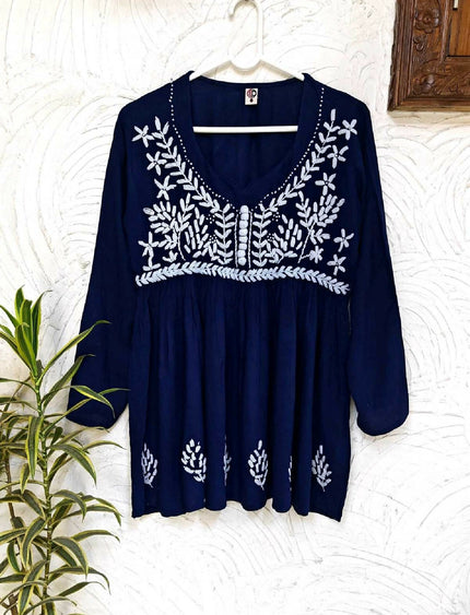 Embroidered Tunic Navy Blue - L Size