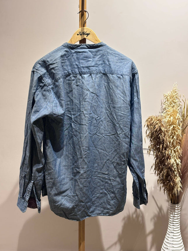 Men's Casual Blue Shirt - XL Size