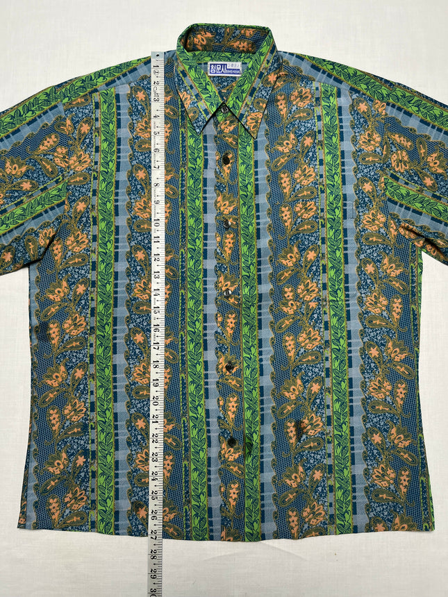 Retro Print Long Sleeve Shirt