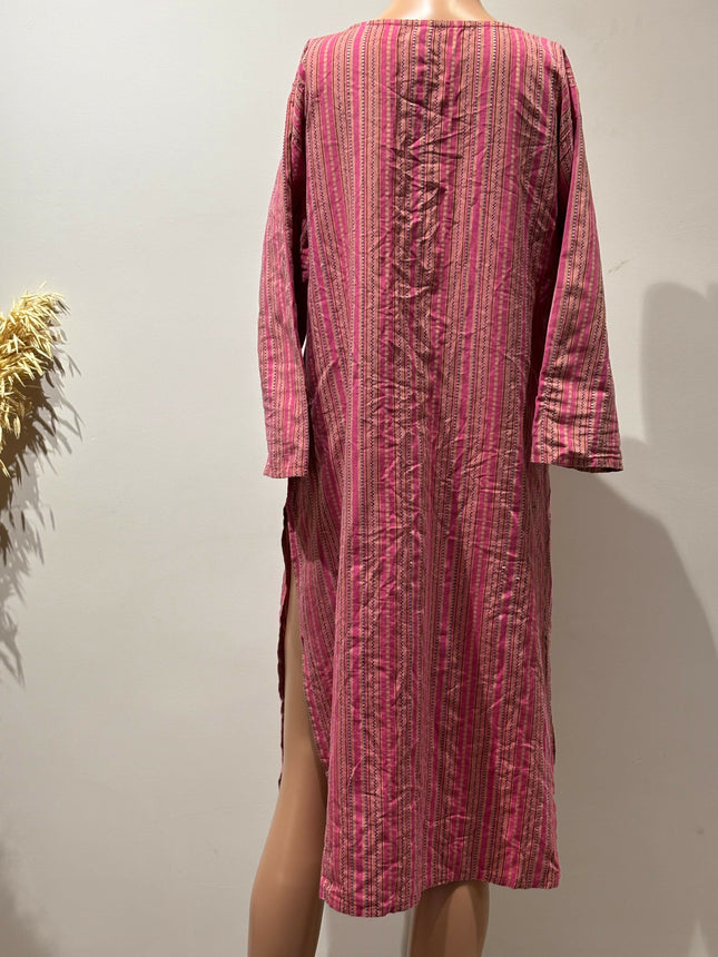 Women's Casual Pink Kurta - XL Size