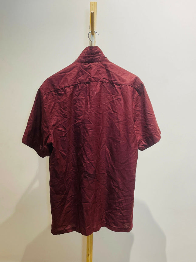 Men's Casual Maroon Shirt - XXXL Size