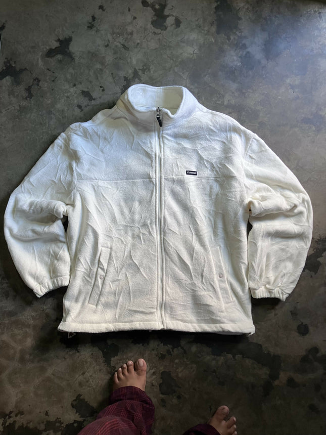 COVERNAT Men's Fleece White jacket (Sherpa) - L Size