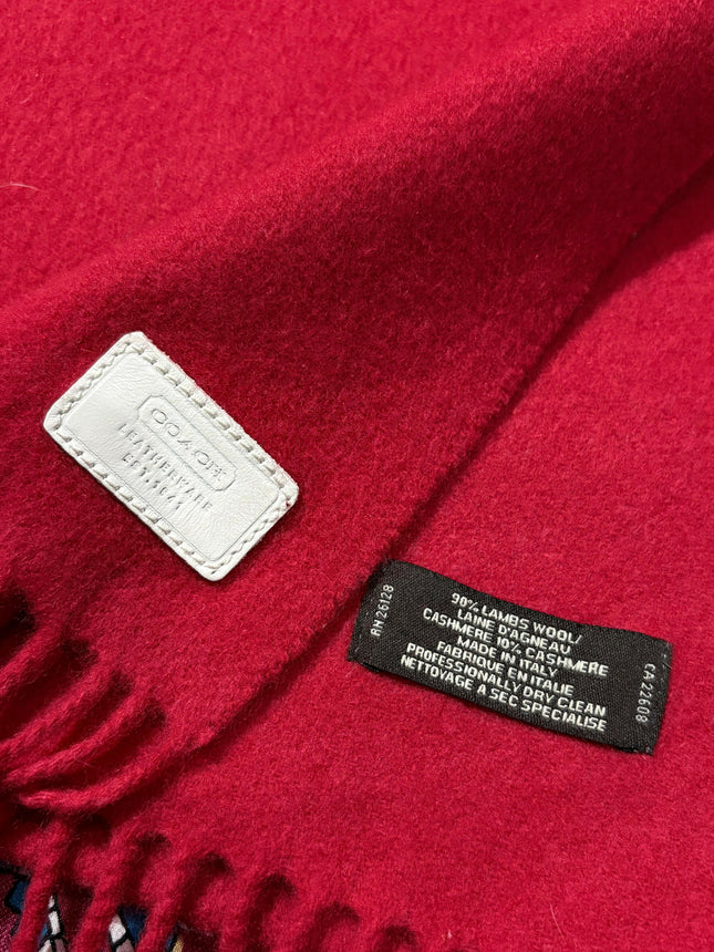 Pre owned Coach Solid Red Women's Scarve!