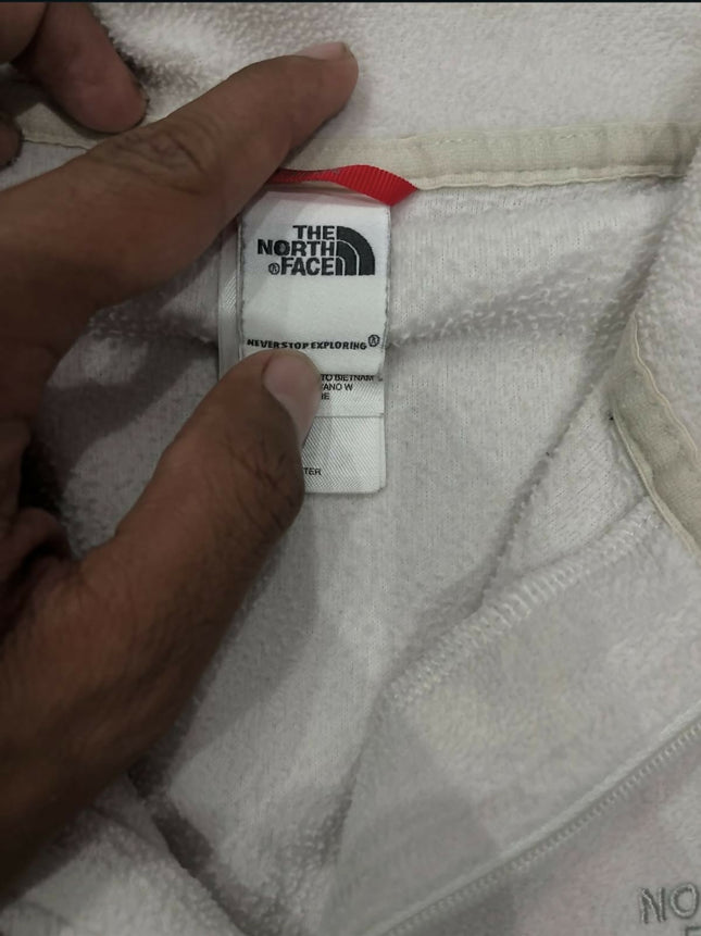 Men's Casual quater zipper White - L Size