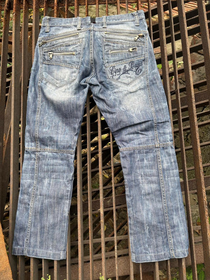 Men's Regular Fit Straight Gray Jeans :- S Size