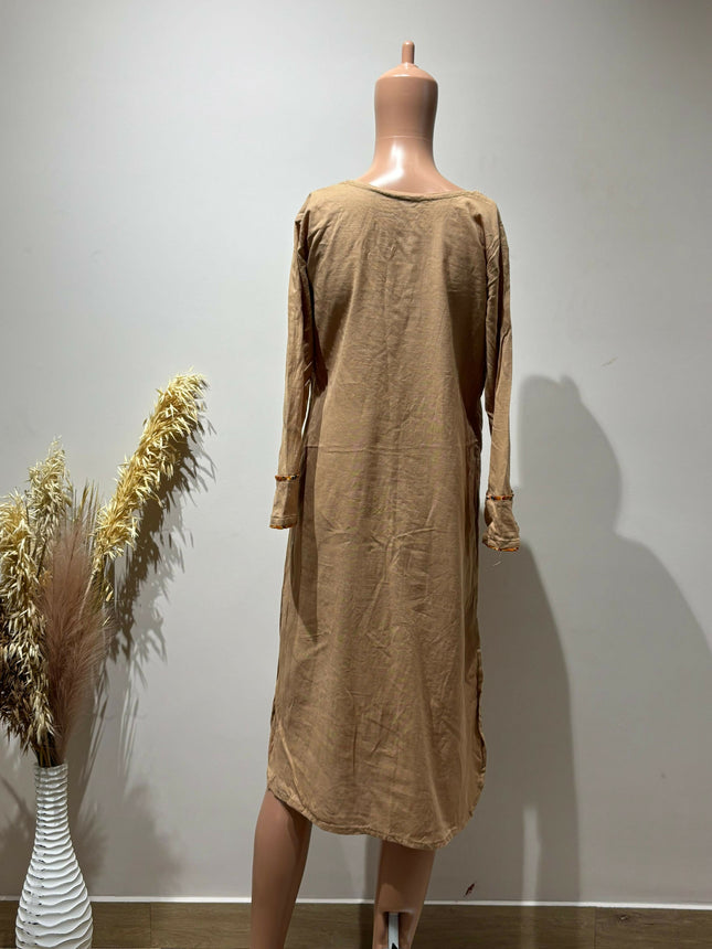Women's Casual Cream Kurta - L Size