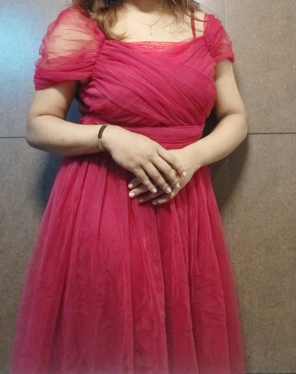 Women's Part Wear Pink Gown - M Size