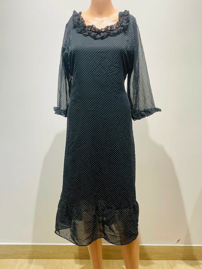 Women's Casual Black Dress - L Size