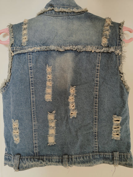 Women's Denim Patchwork Jacket - S Size