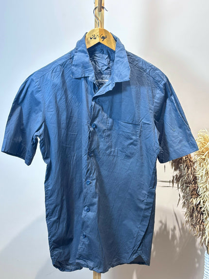 Men's Casual Deep Slate Blue Shirt – XXL Size