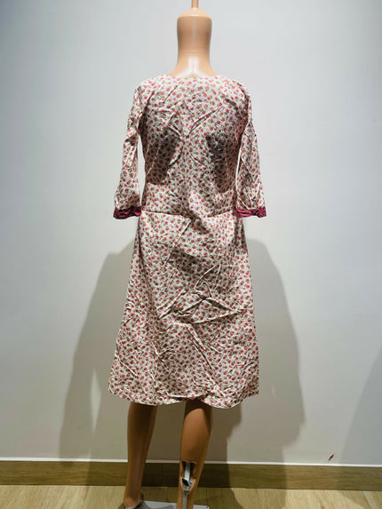 Women's Casual Pink Kurta - M Size