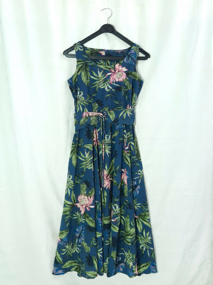 Dark blue floral dress