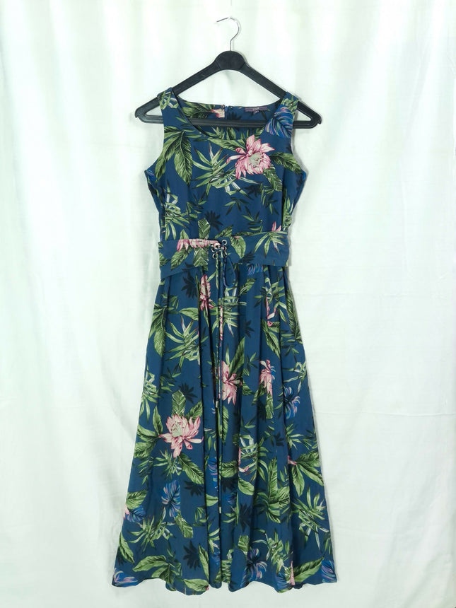 Dark blue floral dress