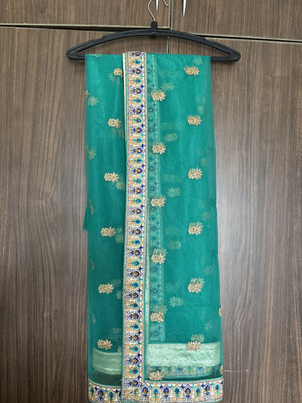 Ivory & Teal Lehenga