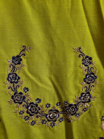 Parrot Green Gown of M size