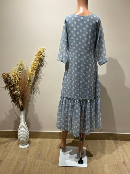 Women's Casual Blue Dress - L Size