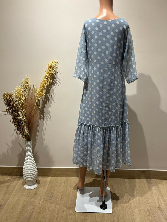 Women's Casual Blue Dress - L Size