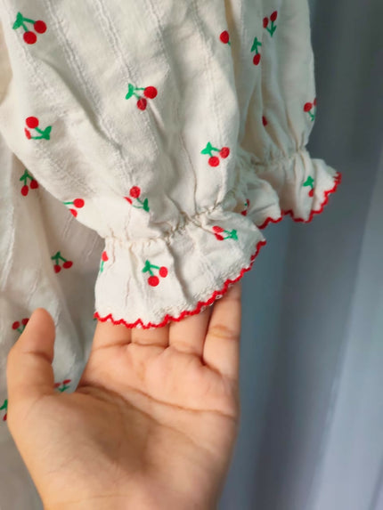 Women's Casual White Print Top - M Size