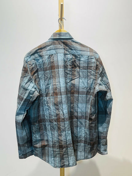 Mens's Casual Slate Blue-Gray Shirt - XXL Size