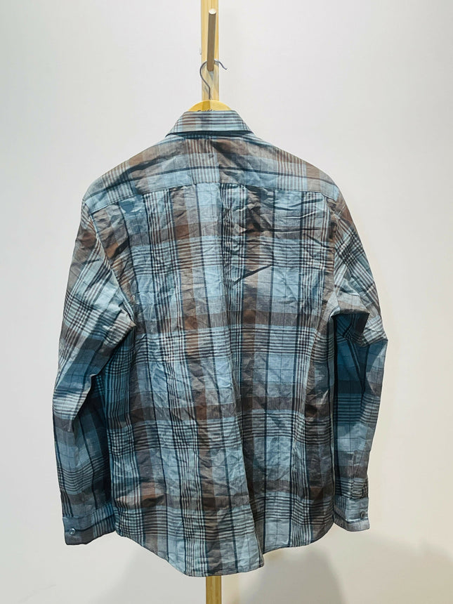 Mens's Casual Slate Blue-Gray Shirt - XXL Size