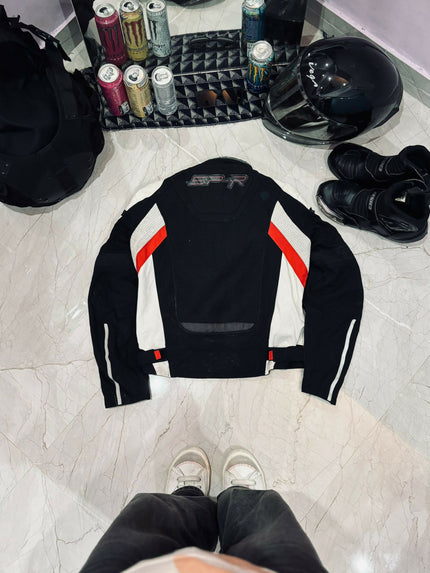 Men's Vintage Leather Racing Moto Jacket -