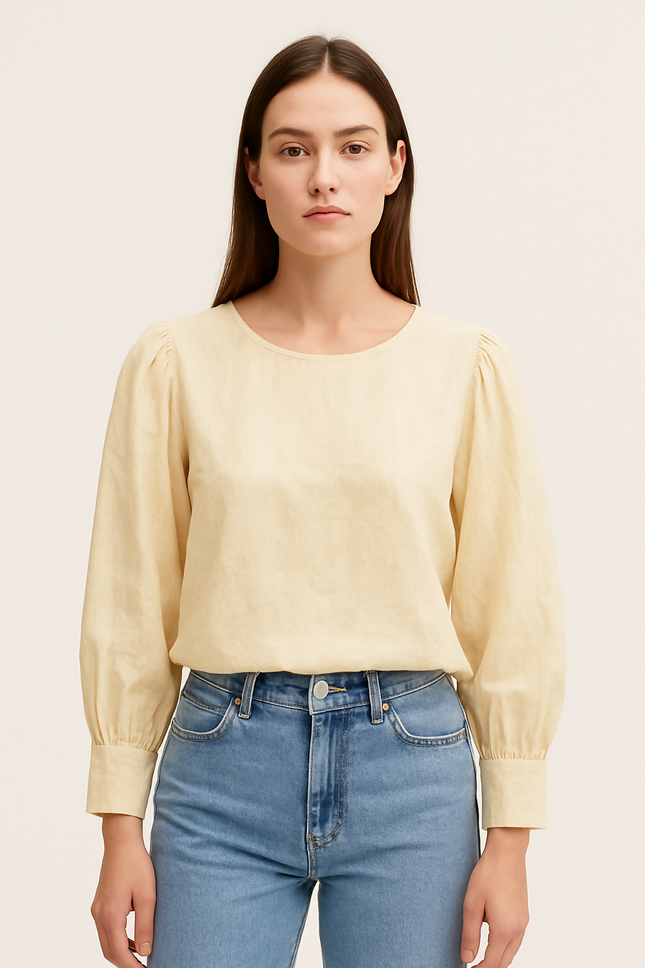 Women's Casual Yellow Top - S Size