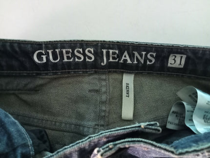 Women's Vintage skinny straight leg dark blue jeans - XS Size