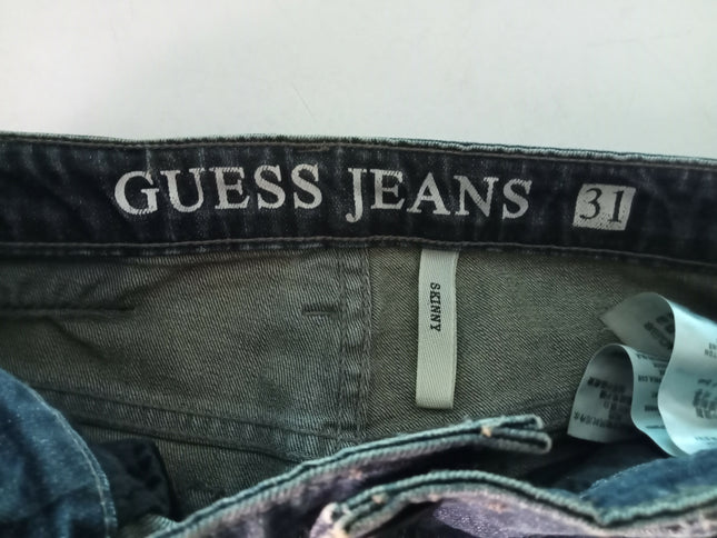 Women's Vintage skinny straight leg dark blue jeans - XS Size