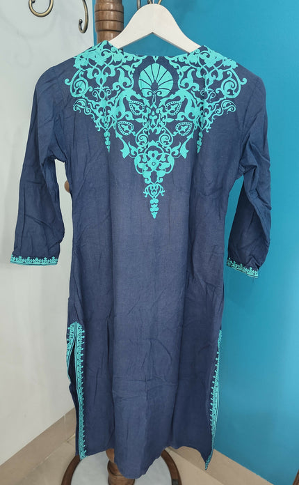 Westside Women's Casual Navy Blue Printed Kurti Size S/10