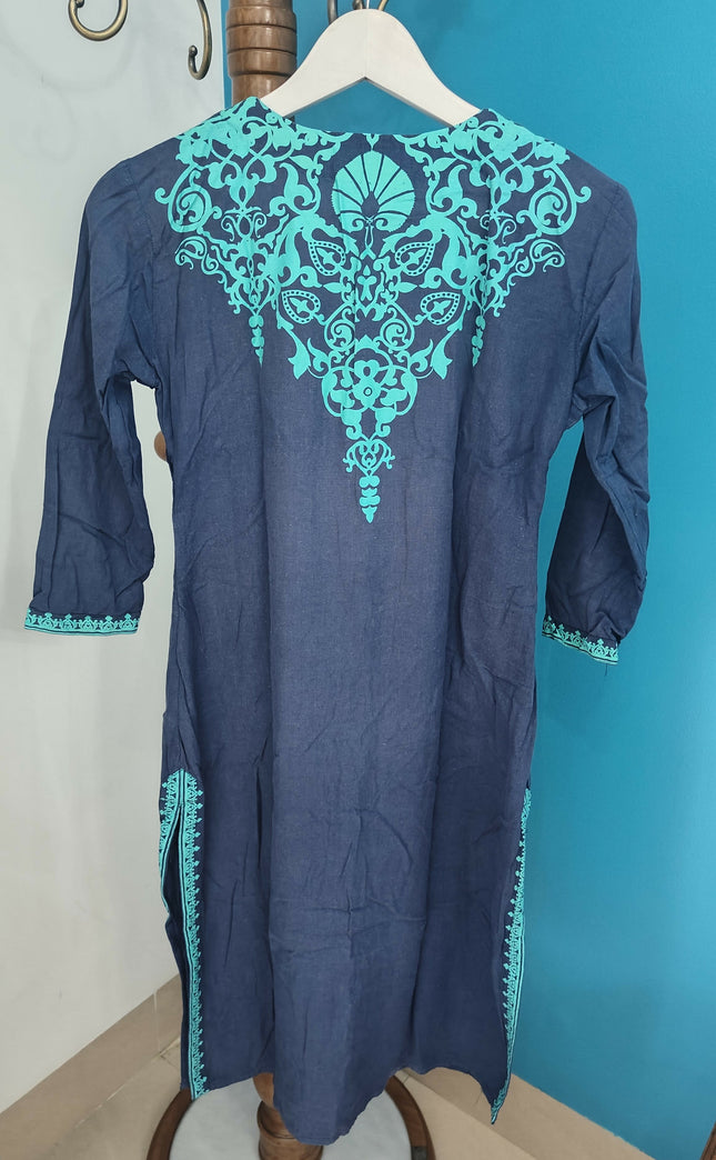 Westside Women's Casual Navy Blue Printed Kurti Size S/10