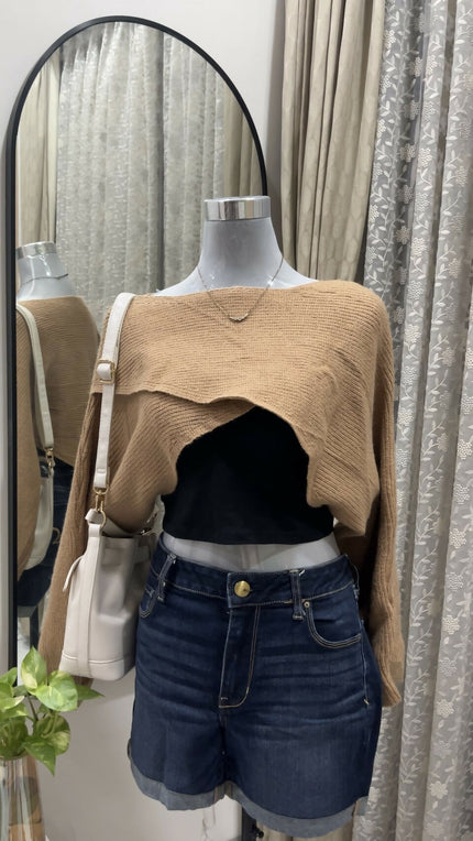 Rare Find Knitwear Cropped Batwing Sweater