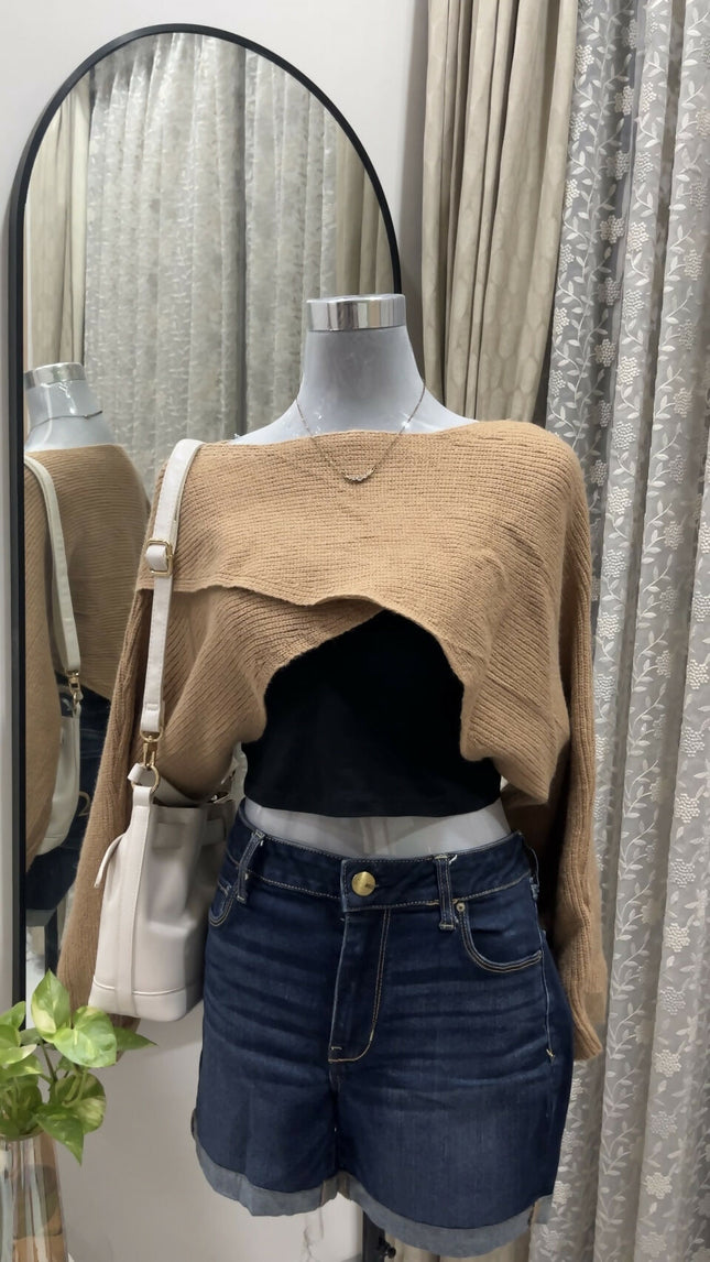 Rare Find Knitwear Cropped Batwing Sweater